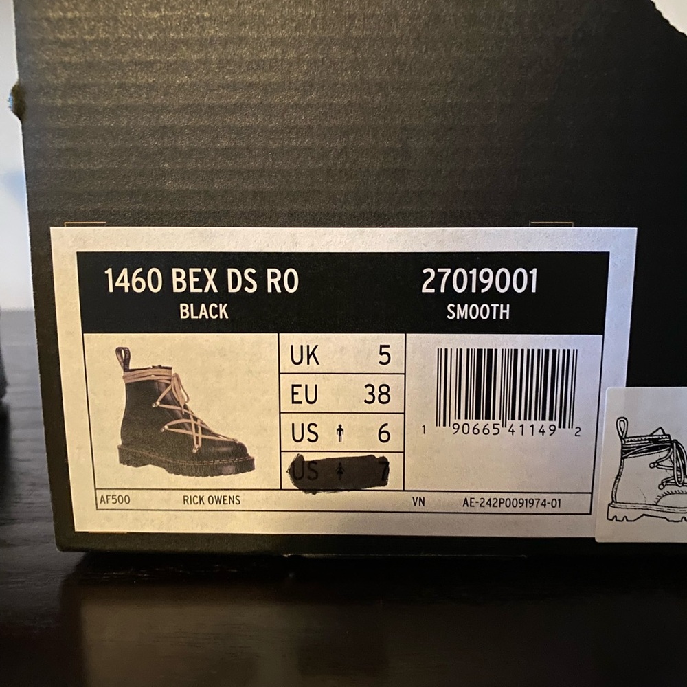 Rick Owens x Doc Martens 1460 Bex - Picture 3 of 5